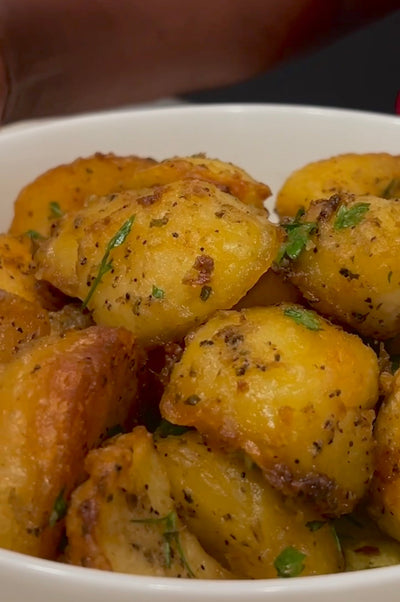 Green Meko Roast potatoes