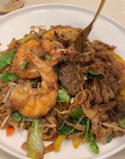 Stir fry noodles featuring the Golden One